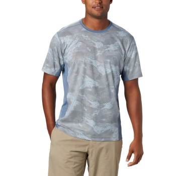 Columbia Solar Chill 2.0 Short Sleeve, Camiseta Azules Para Hombre | 267930-CWO